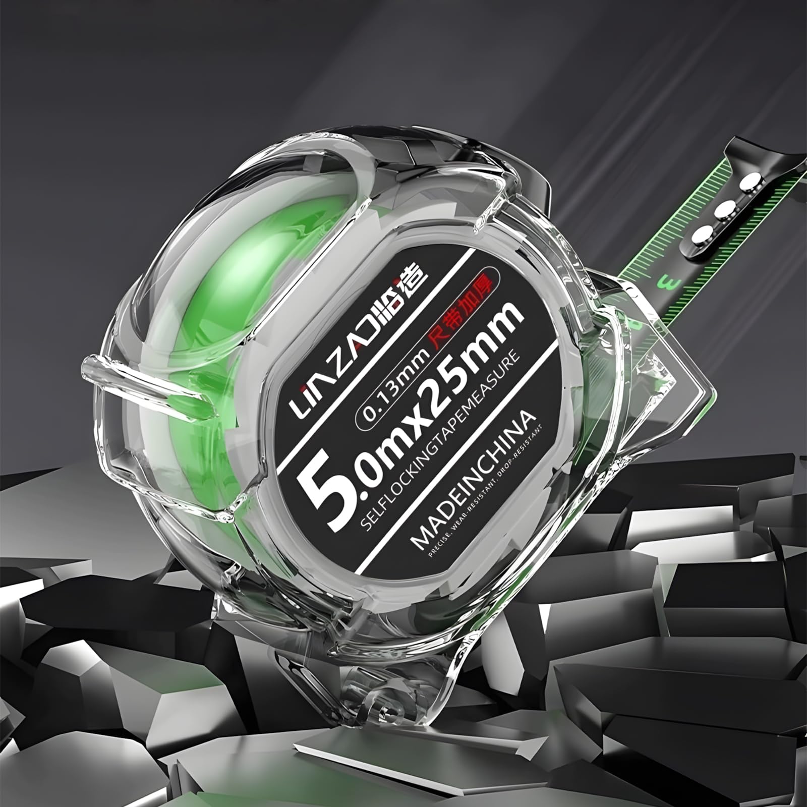 Metro A Nastro Sertay 5M Nero - Misurazione Professionale Con Blocco Automatico - Foto 6