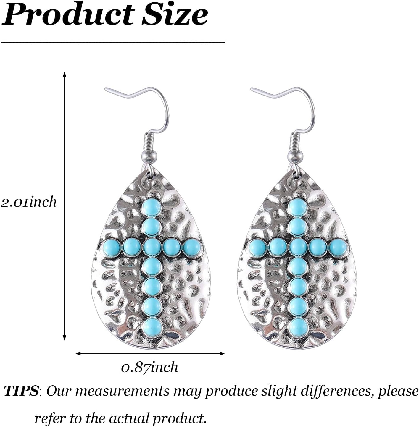 Silver Western Earrings Turquoise Earrings for Women Boho Chic Clothing Western Jewelry for Women Outfit Country Concert Outfits Cowboy Chic Rodeo Outfit Shirts Dress Accessories - Image 6