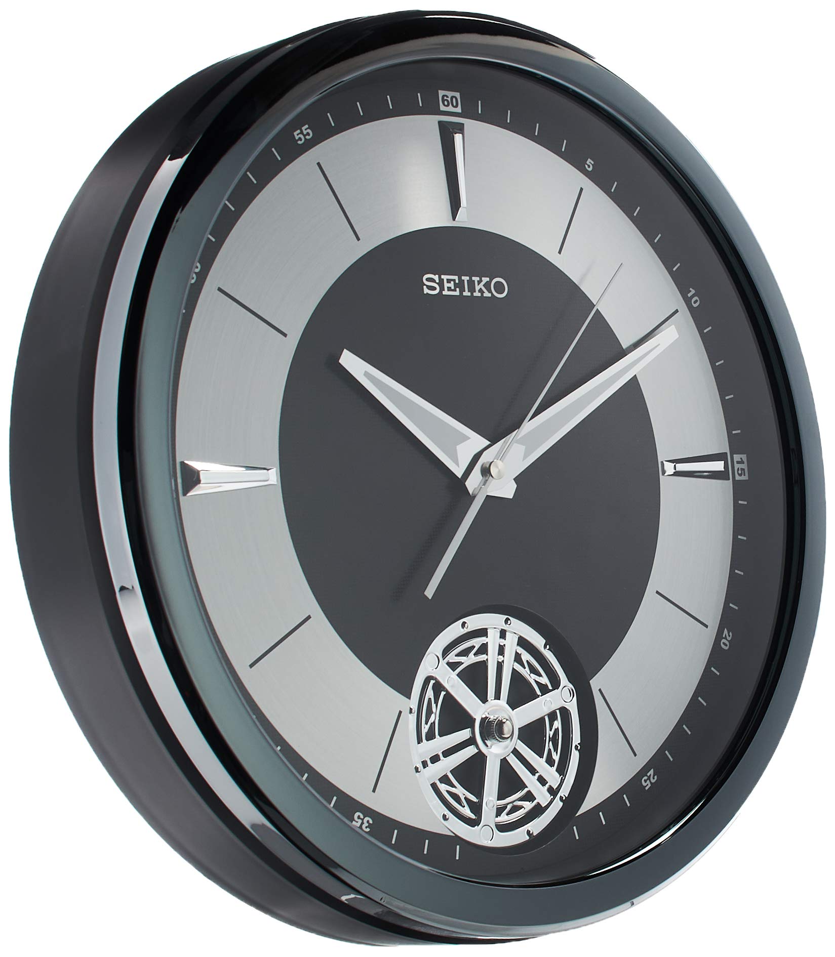 ساعة حائط بندول Seiko Heritage فضي داكن QXC240KLS