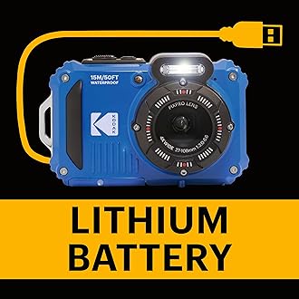 Kodak PIXPRO WPZ2 16MP 4x Zoom Tough Compact Camera - Blue