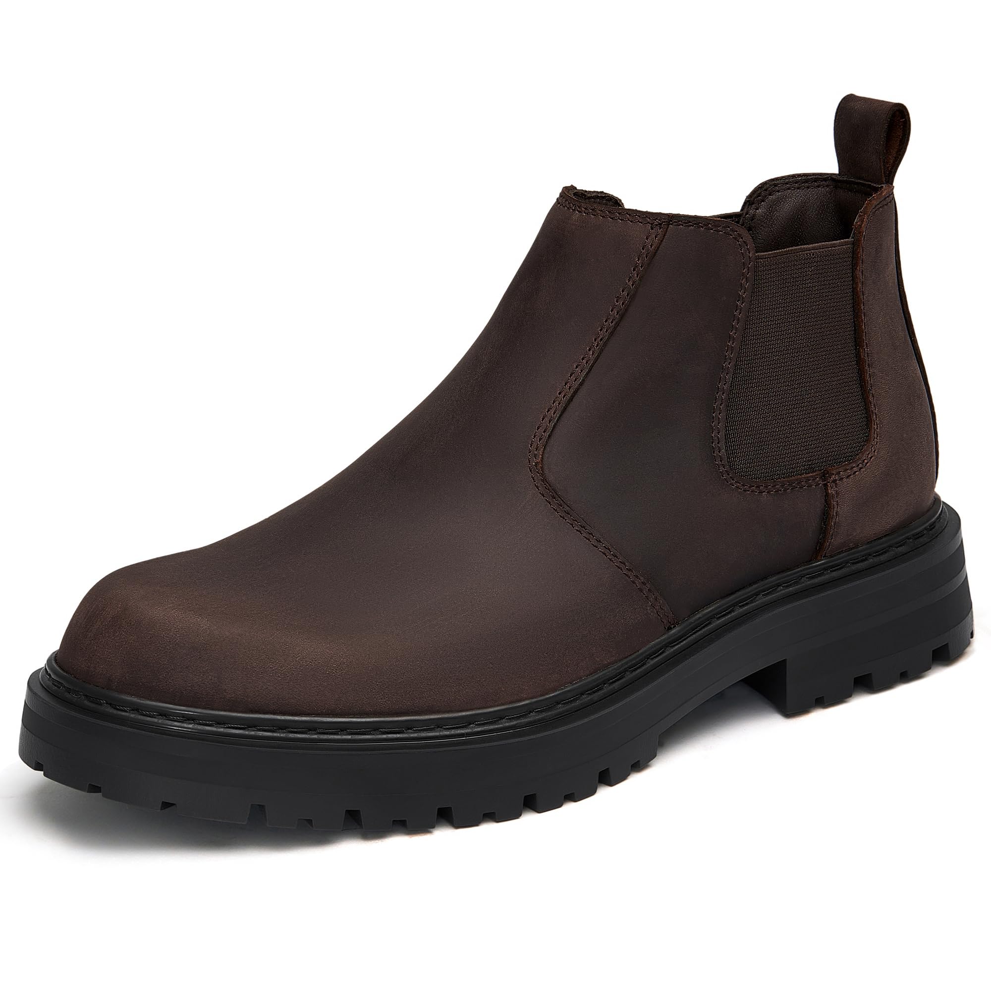 Holy dove Men's Wide Toe Box Chelsea Dress Boots Slip-On Ankle Boot