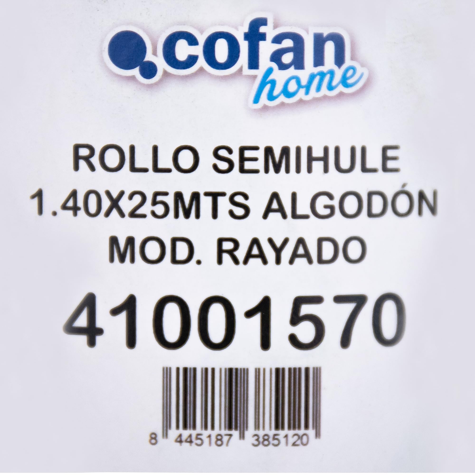 Cofan Rollo de Mantel Antimanchas con Estampado Digital de diseño con Rayas | 50% algodón y 50% PVC | Medidas: 1,40 x 25 m