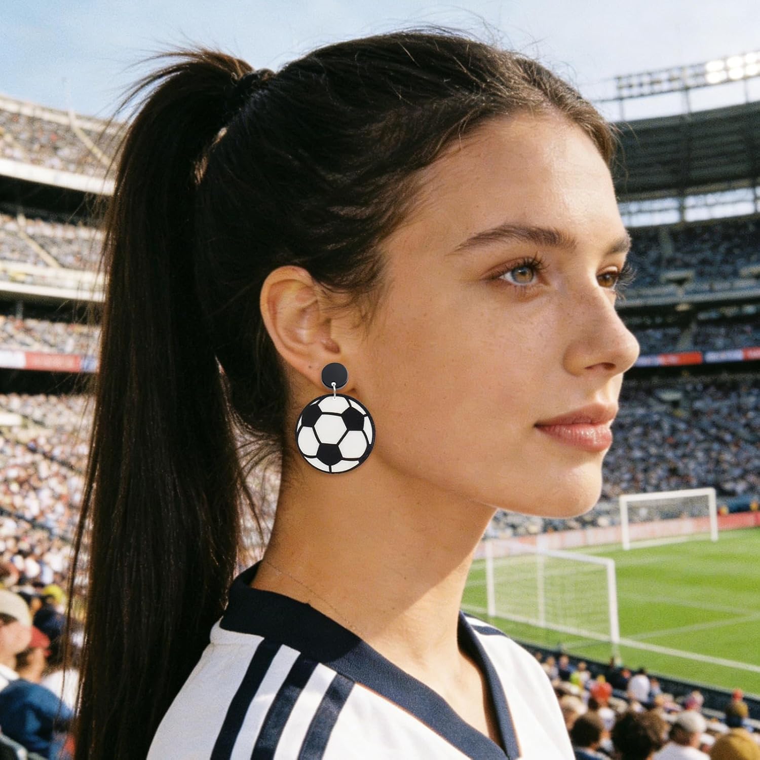 Cute Football Earrings for Women, Lightweight Sporty Dangle Jewelry for Game Day, Tailgating & Everyday Wear - Image 4