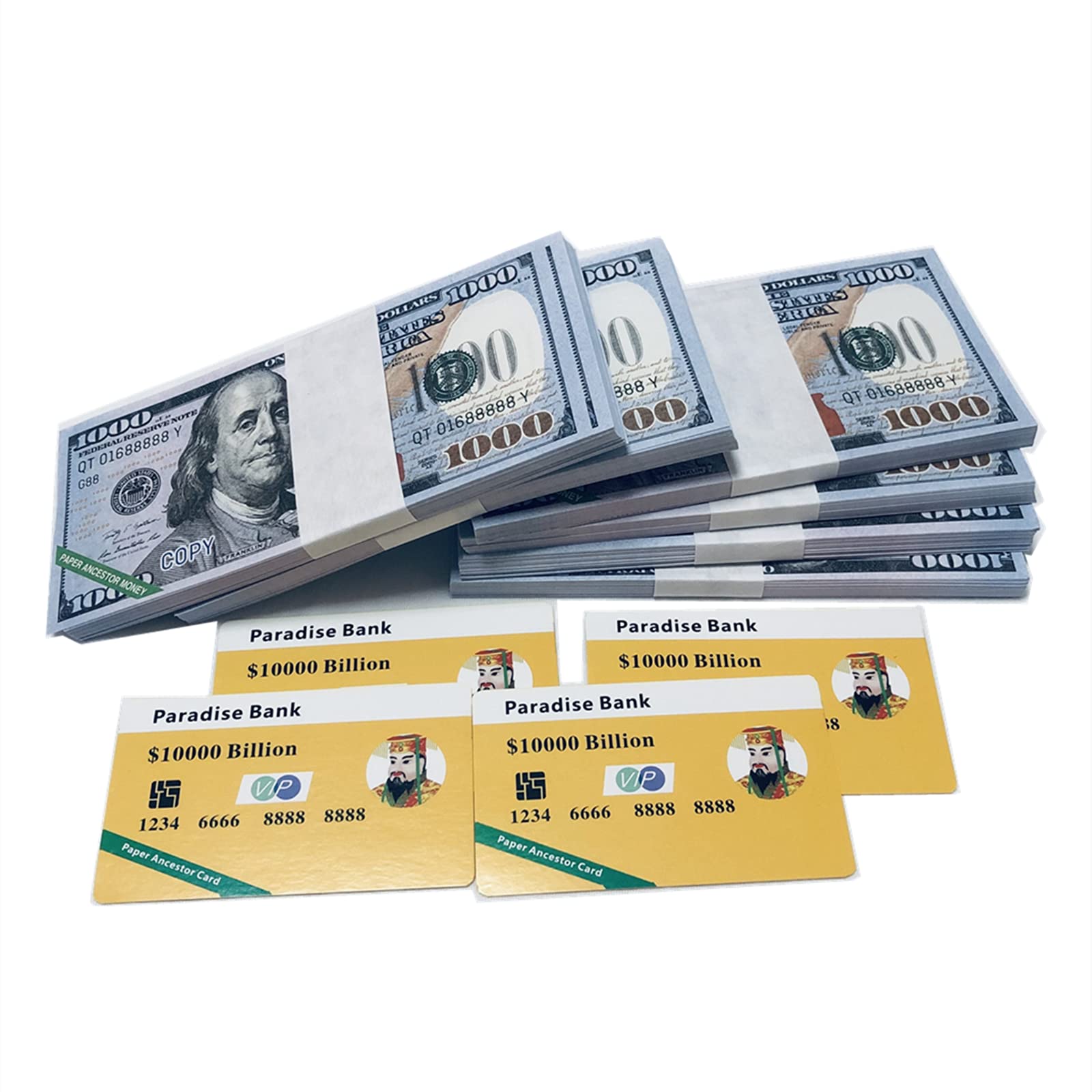 Buy Ancestor Money 4 Heaven Credit Cards, 480 Pieces 1000 Dollar Bill