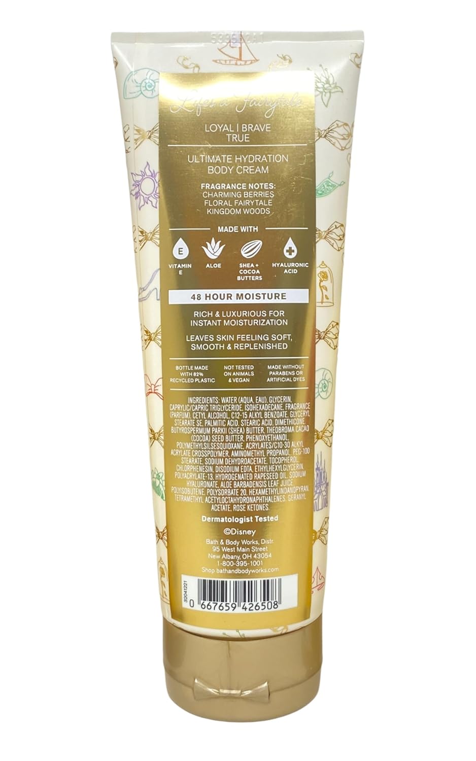 Bath & Body Works Limited Edition Princess Collection Life's a Fairytale Fine Fragrance Mist and Ultimate Hydration Body Cream with a Peach Gardenia Bar Soap