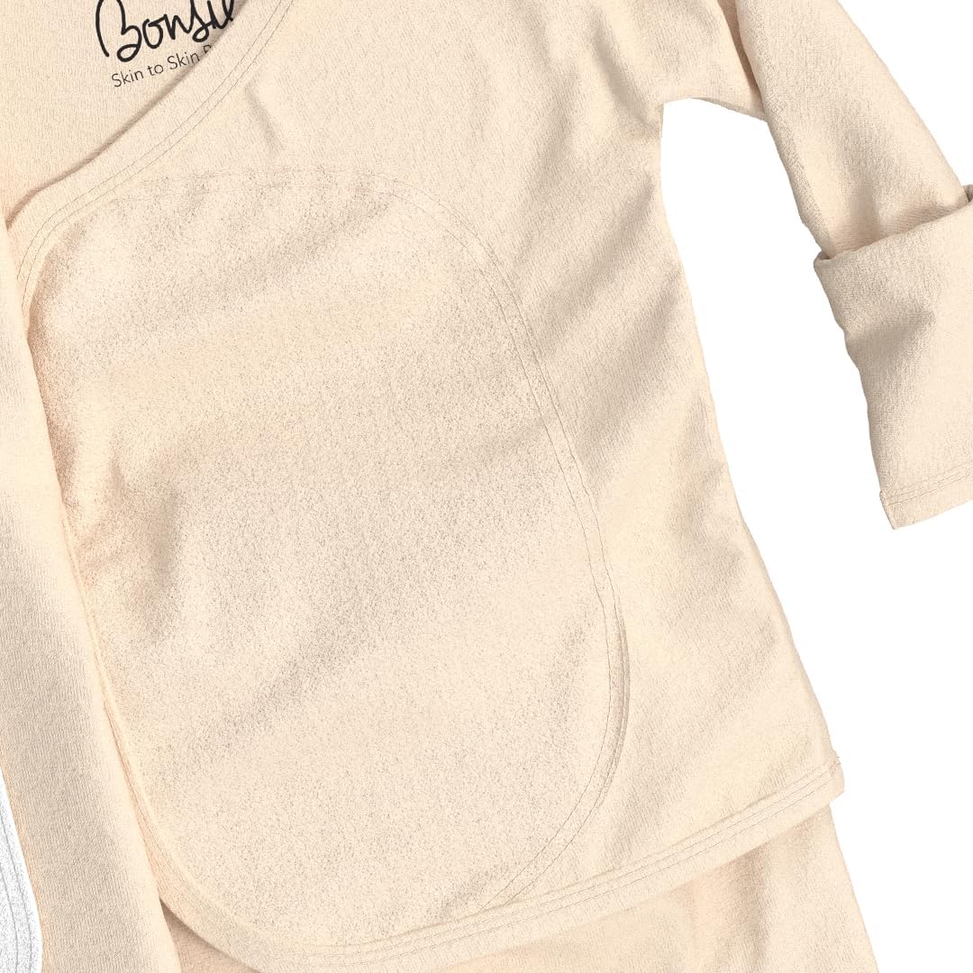 Bonsie Skin to Skin Babywear Footed Bodysuit - Tan Baby Footed One Piece - Oat
