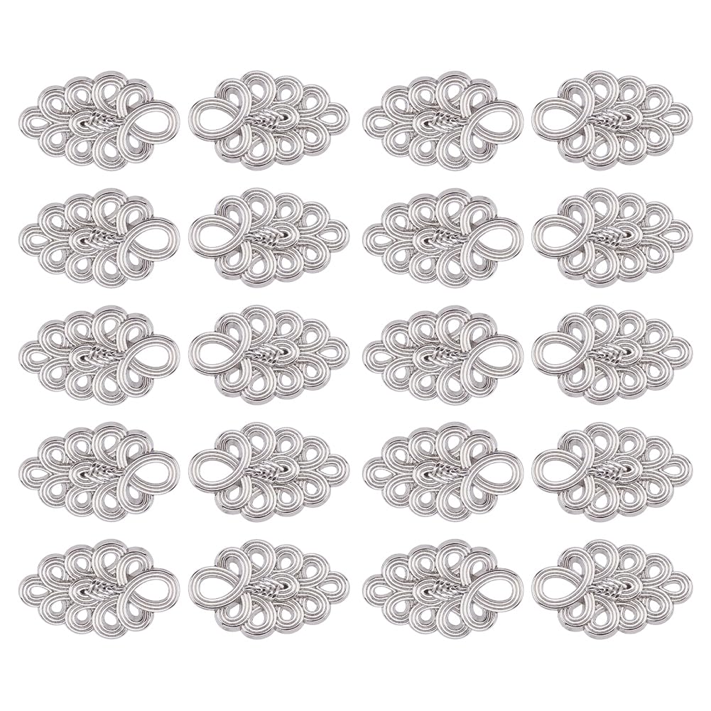 SUPERFINDINGS 20 pezzi di corsetto in lega con occhielli argentati, con lacci stabili, occhielli in metallo, accessori per Dirndl Renaissance, costume da elfo, abbigliamento accessori, 3,05 x 1,95 cm