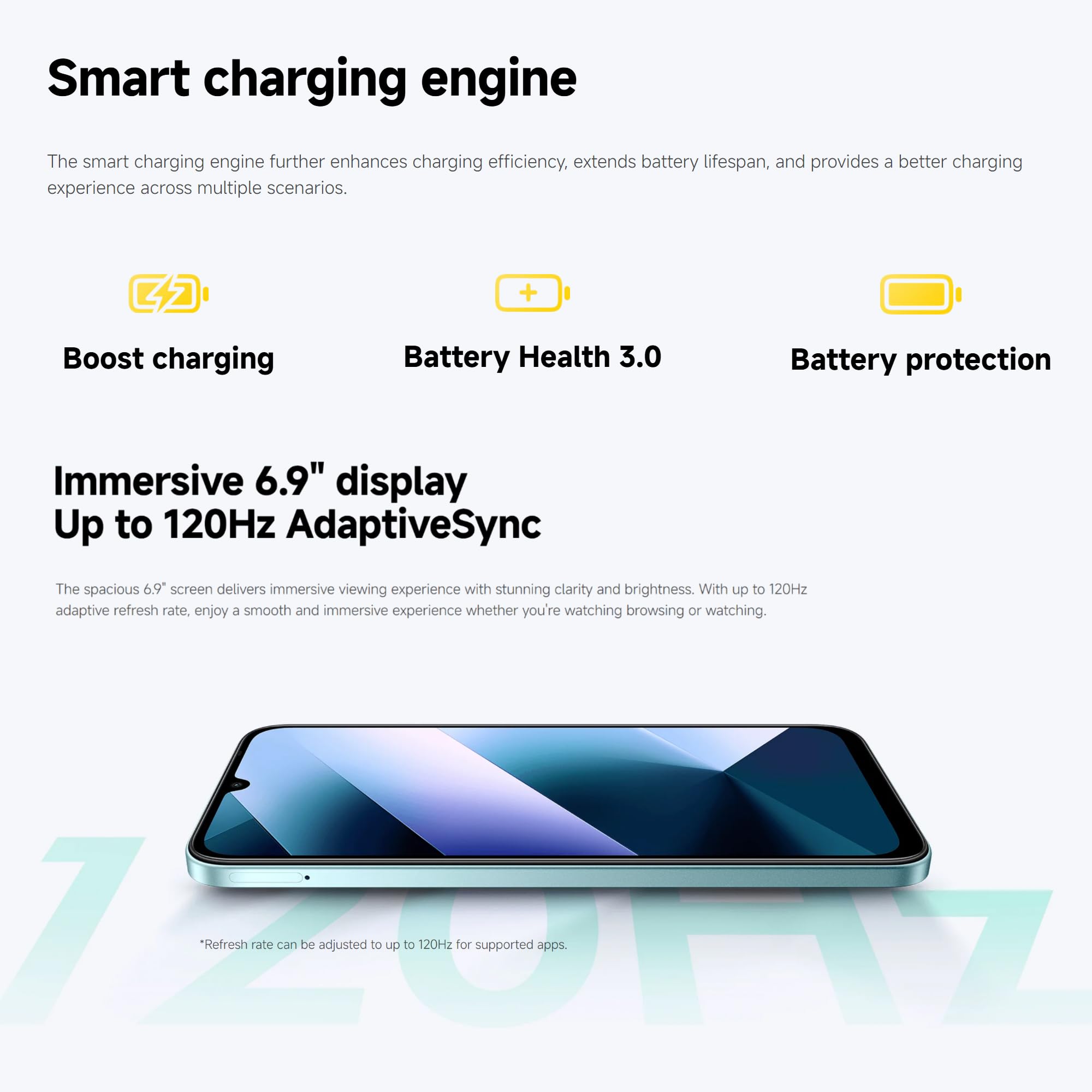 XIAOMI POCO C85 - Smartphone de 6+128GB, Cámara Dual de 50MP con AI, Pantalla inmersiva de 6,9”, Potente procesador Octa-Core, Carga rápida de 33W, 6000mAh, Cargador no Incluido, Verde (Versión ES)