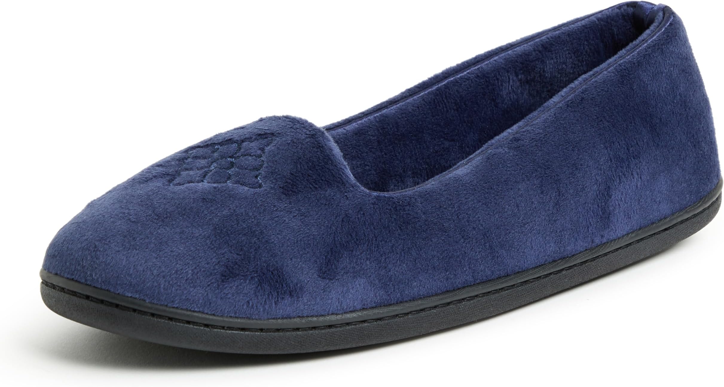 Dearfoams Women's Rebecca Microfiber Velour Closed Back Slipper