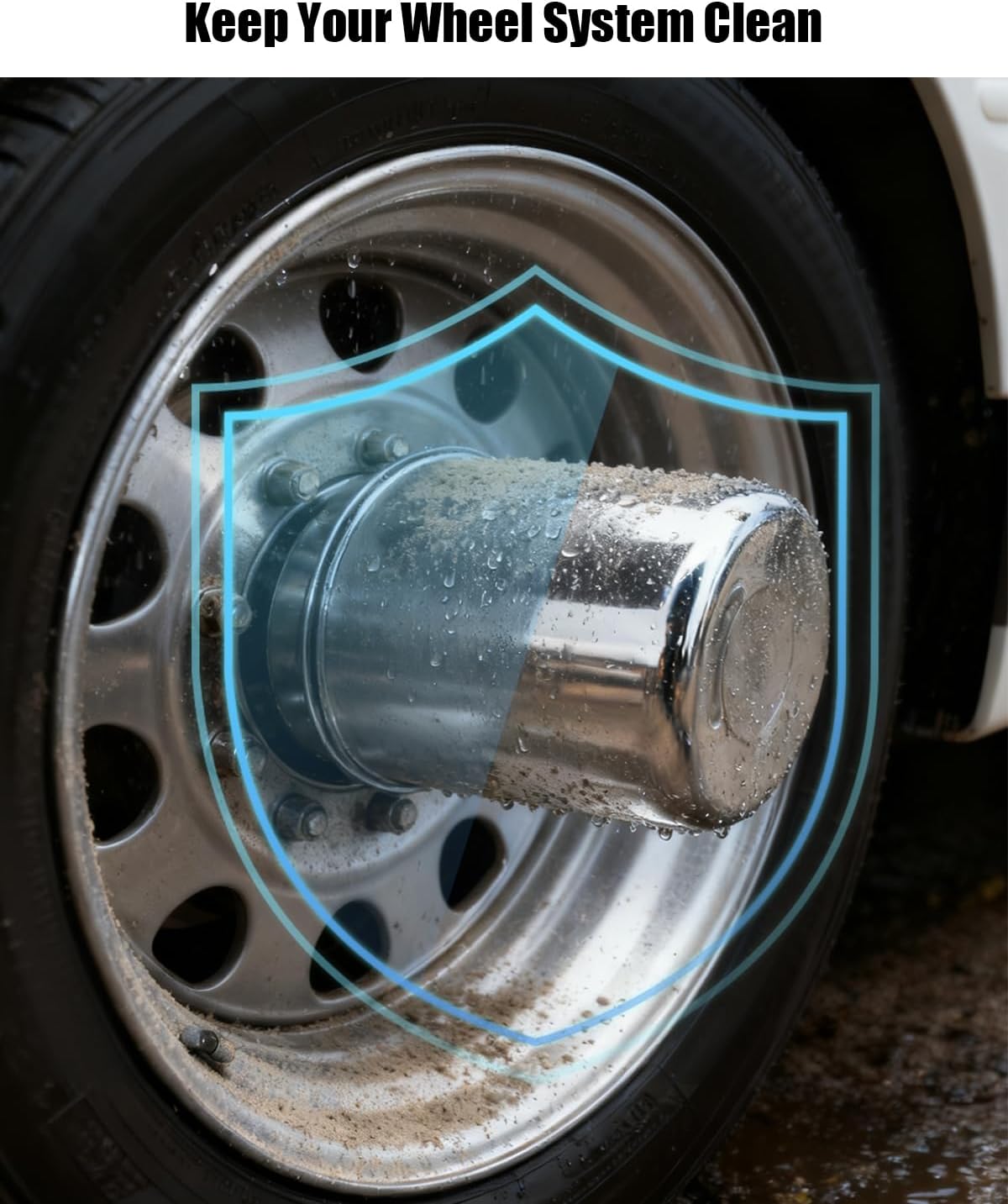4Pcs Sliver Wheel Center Caps, ID 4.25" OD 4.56" Height 3.66", Steel Chrome Push Through Trailer Center Caps Fit for 4.25" Center Bore Trailer Truck RV SUV Wheel Rims