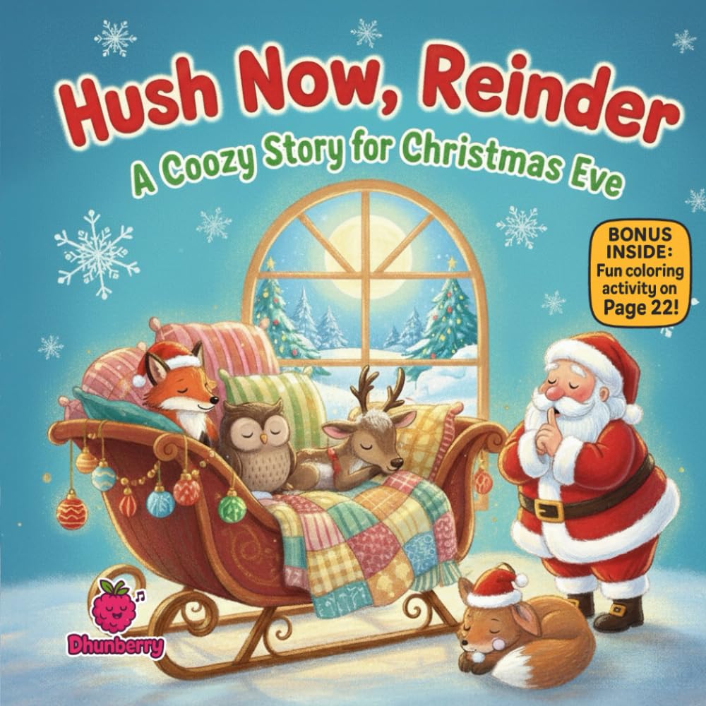 Hush Now, Reindeer A Cozy Rhyming Bedtime Story for Christmas Eve: A Cozy Rhyming Bedtime Story for Christmas Eve (Kids christmas books)
