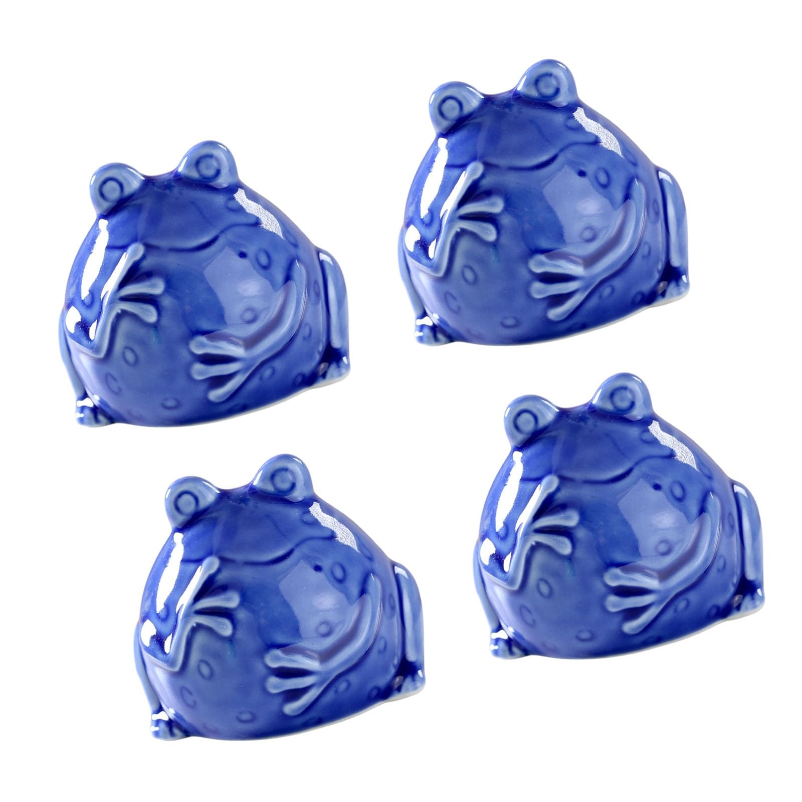 Fazvncv Blue Whimsical Marine Design Toilet Bolt Cover Set 4Pcs Ceramic Bathroom Decoration Items Novelty Bathroom Hardware
