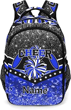 Waterproof Cheer Backpack Personalized Cheerleader Backpack for Sport Training Competition GiftBlue