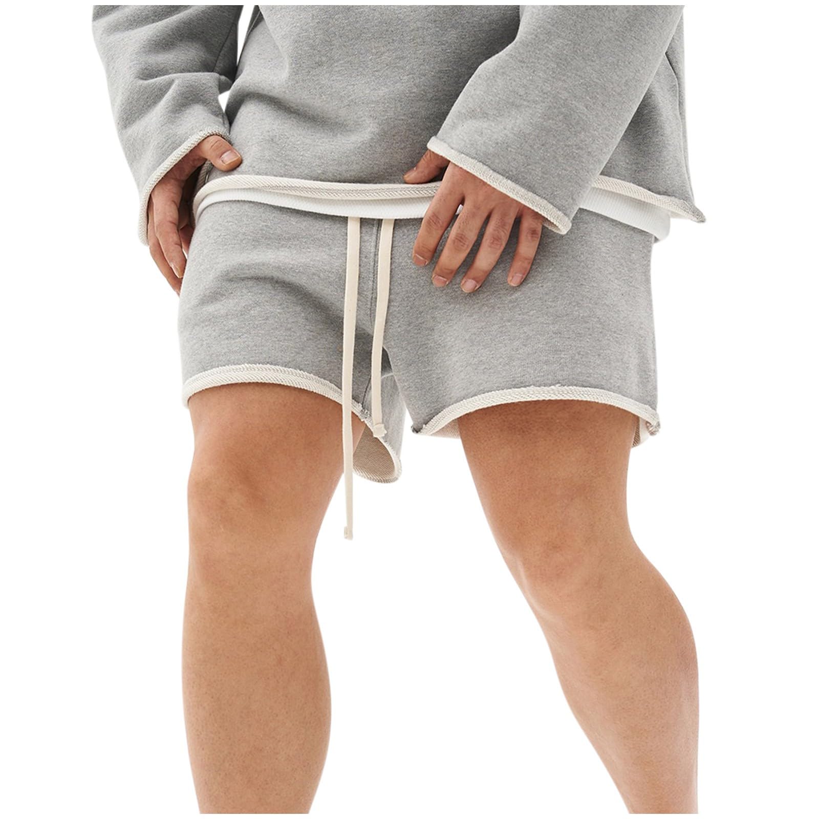 Men Soft Fitness Shorts Solid Color Workout Athletic Sports Short Pants Breathable Plus Size Lightweight Trunks