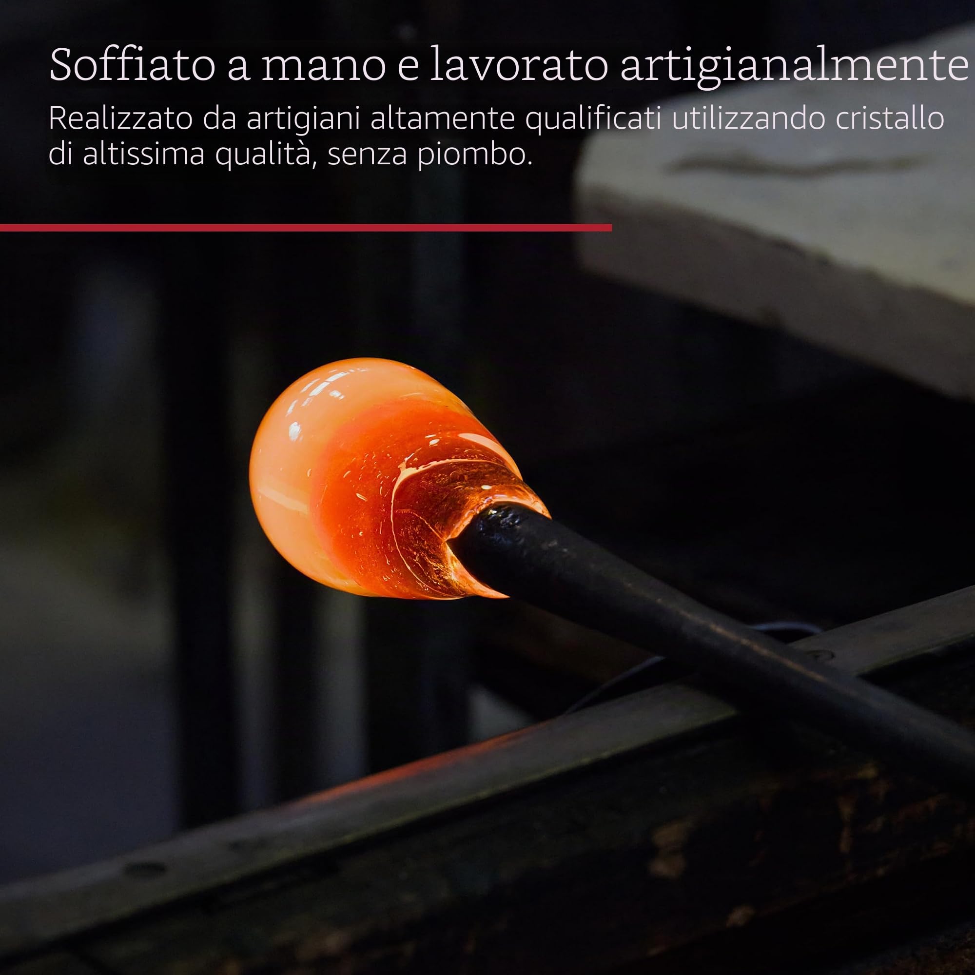 Gabriel-Glas Gold Edition - Bicchieri da vino in cristallo soffiato a mano, 473 ml, con confezione regalo, calici da vino universali realizzati a mano, per rosso e bianco, lavabili in lavastoviglie,