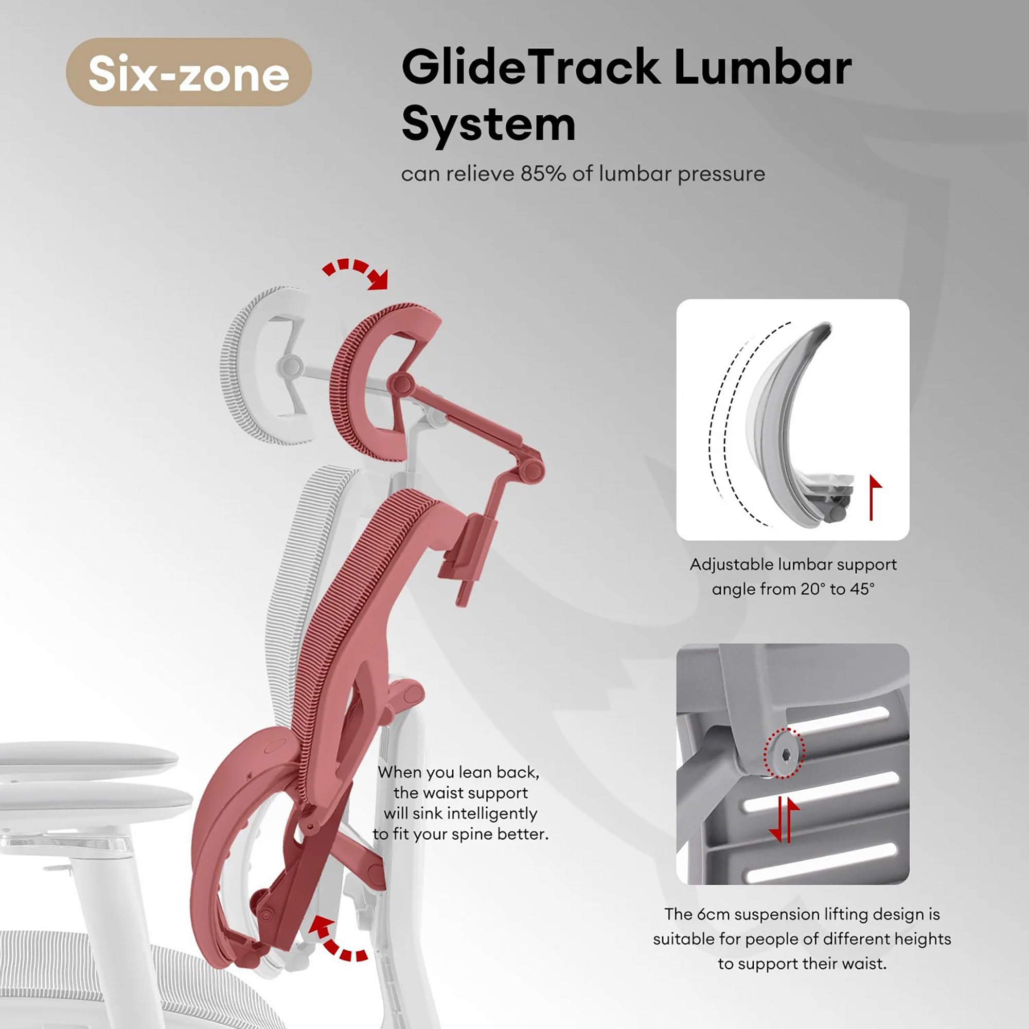MUSSO X700 Ergonomiczne krzesło biurowe z podparciem lędźwiowym GlideTrack, podłokietniki 6D, zagłówek 4D, przesuwne siedzisko i podnóżek, inteligentny komfort do pracy, nauki i gier (ciemnoszary)