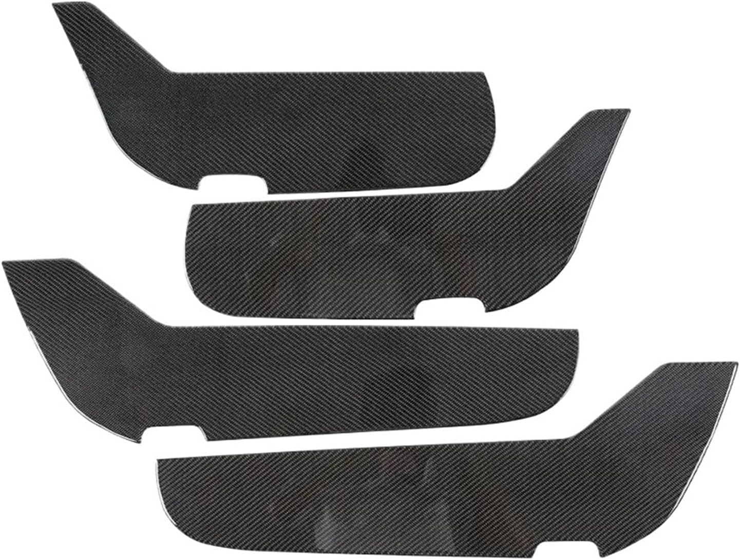 Compatible with Taycan 2019-2022 Soft Carbon Fiber Car Door Kick Panel Cover Sticker Car Interior Protection Accessories(Red)