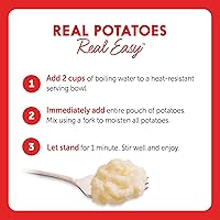 Vista 4 de Idahoan Puré de papas reducido en sodio, Buttery Homestyle, 4 onzas (paquete de 12)