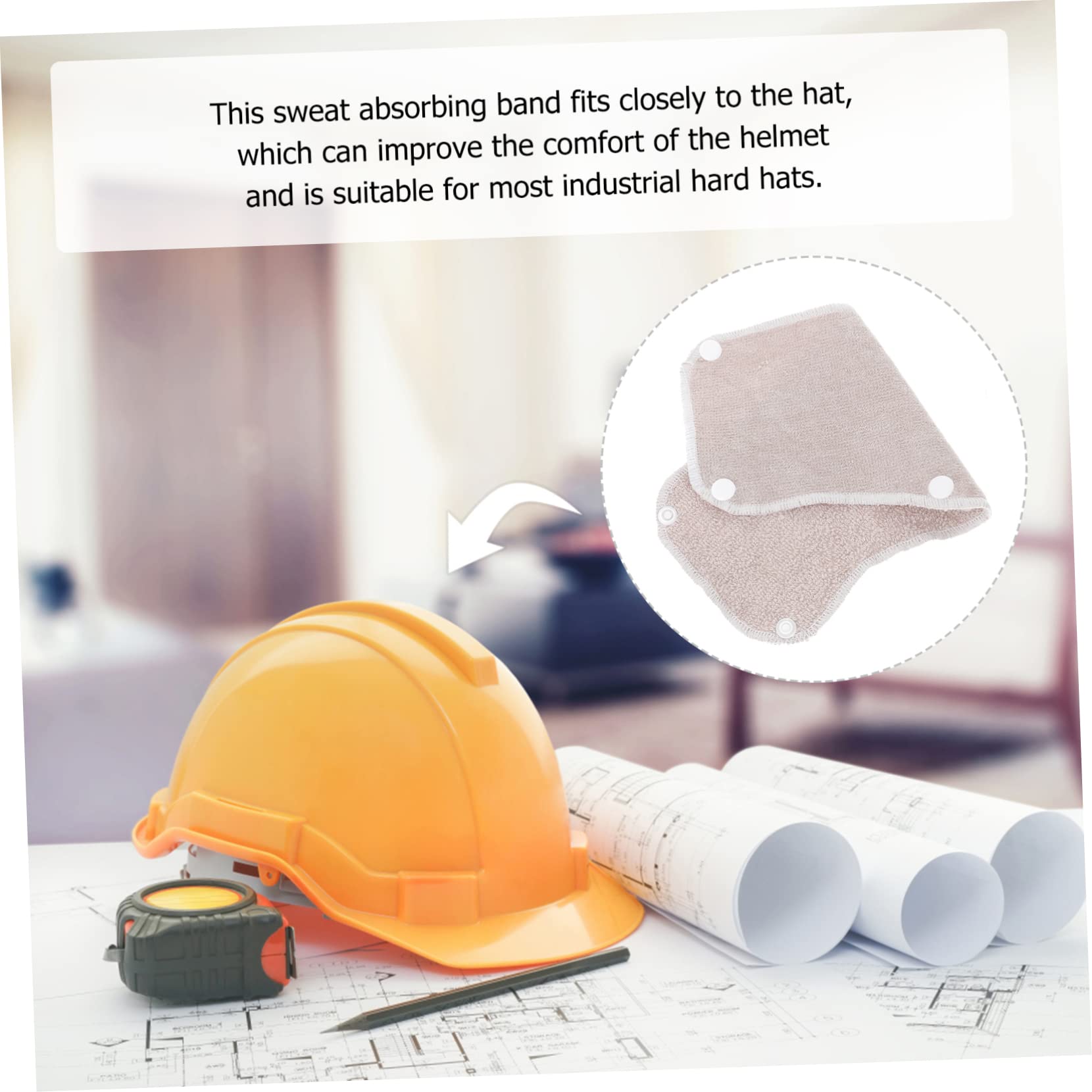 UKCOCO 30piezas Bandas Absorbentes De Sudor para Casco De Seguridad Pack De Reutilizables y Lavables Compatibles Casco Industrial Diseño Ergonómico