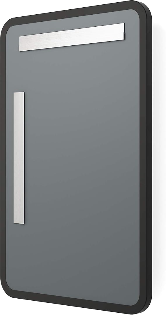 Better Bevel Wall Mirror | Bathroom Vanity Mirror | Black Metal Frame | 20 x 30 Rectangle
