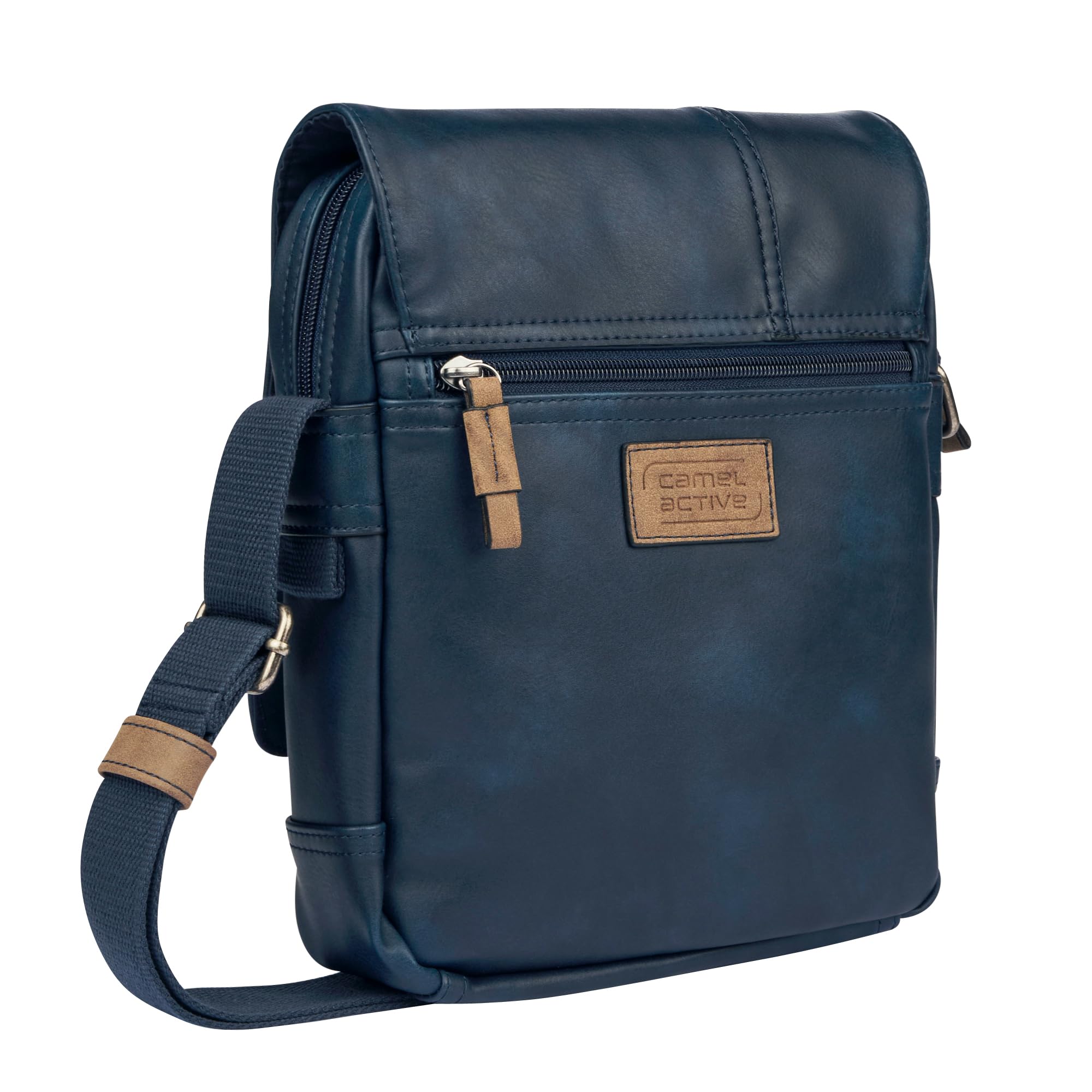 camel active Laos Herren Überschlagtasche Umhängetasche Klein Blau