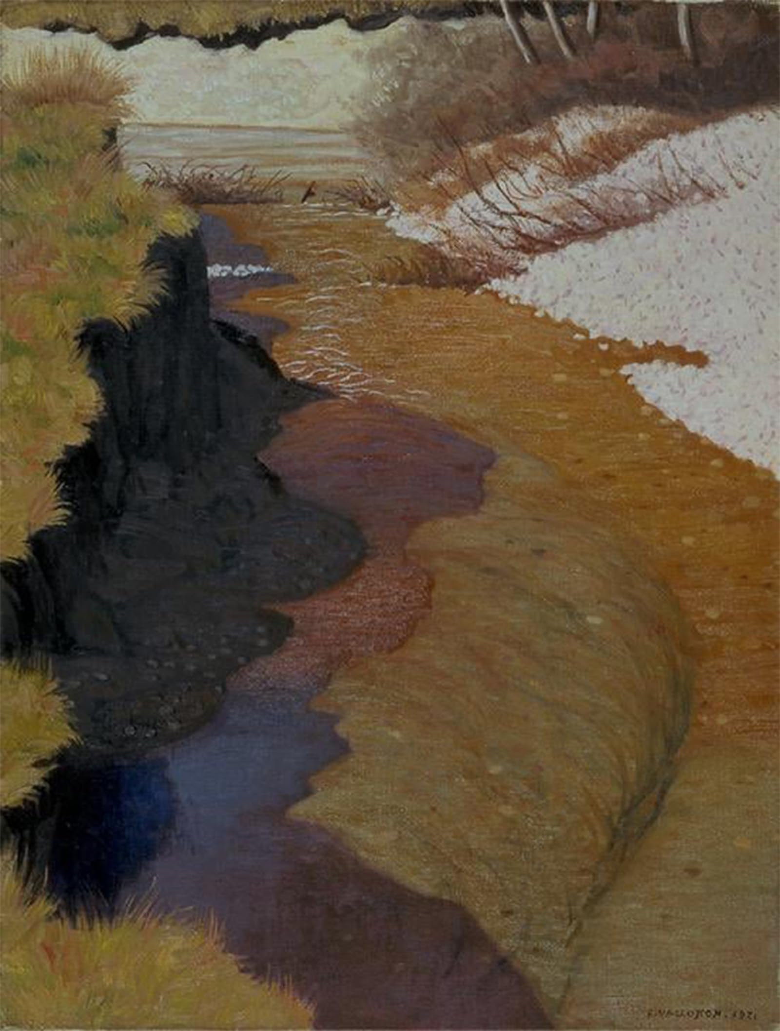POSTERIIk Vintage Classic Picture Landscape Artwork View of Cagne View of La Cagne by Felix Edouard Vallotton Portrait Canvas Painting for Office Home Decor 60x90cm