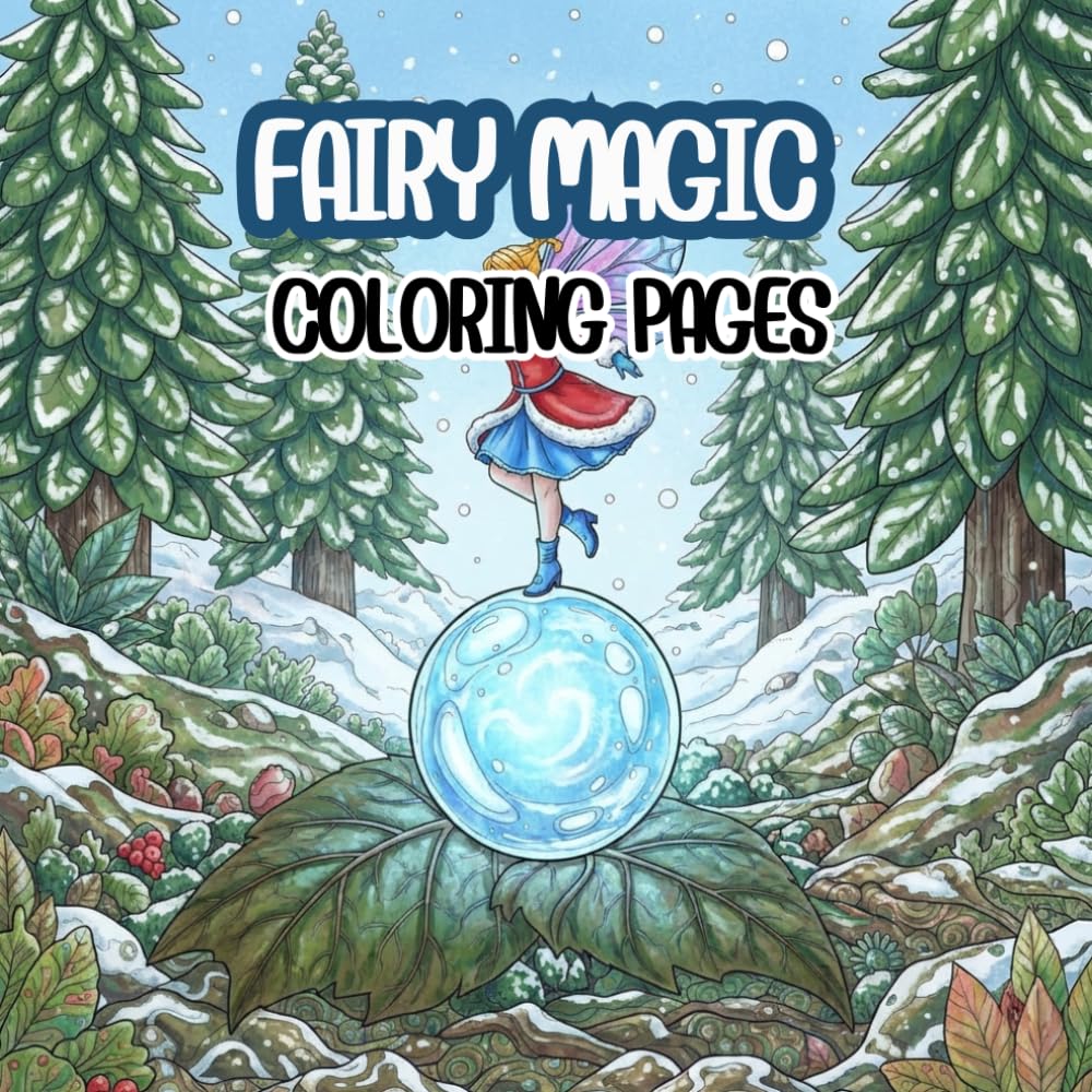Fairy Magic coloring book: Whimsical Coloring Book for Kids and Adults: 50 Magical Illustrations of Forest Fairies, Secret Gardens, and Mythical Creatures.