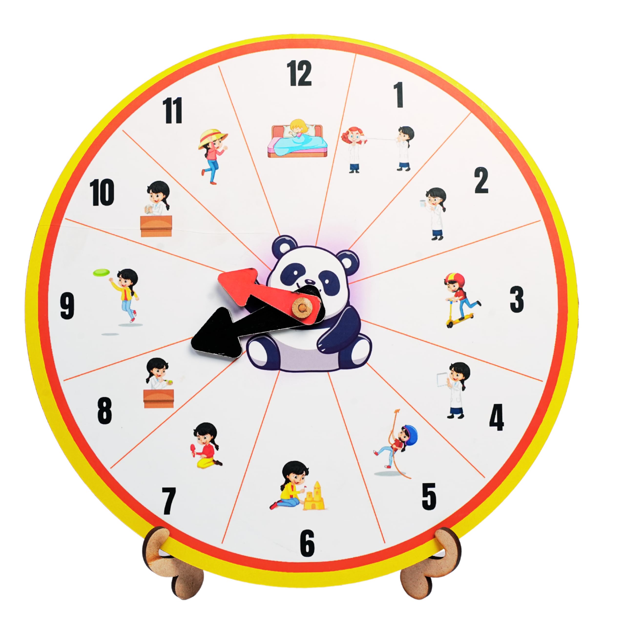 MetClap Wheel of Fun - CVC Word and time Learning Toy for Kids Including 30 Flash Cards | STEM Educational Toys for 3+ Years Boys and Girls| Learn CVC Words and Concept of time | Educational Toy 3