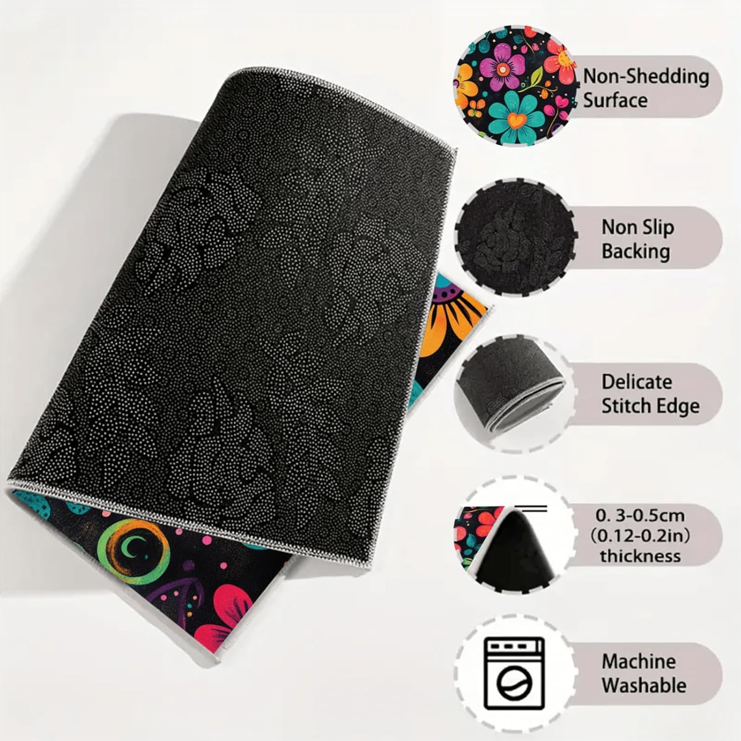 Universal Car Trunk Mat, All Weather Trunk Protection Cargo Liner, Stylish Vehicle Interior Accessories, Durable Cargo Mat Rear Trunk Line Suitable for Most Car (Purple Flowers, 29" x 39")