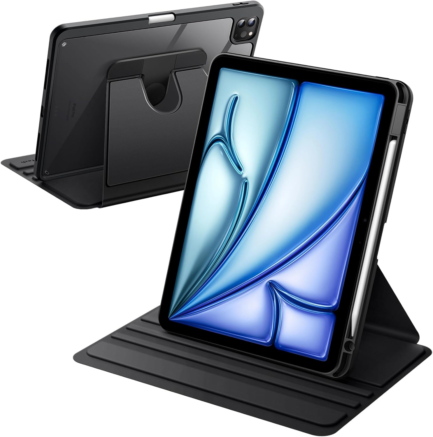 ProElite Rotating Case for Apple iPad Air 13 inch 2024 M2 with Pencil Holder, 360 Degree Rotation Protective Stand Cover Clear Back for iPad Air 13 2024, Auto Wake/Sleep, Black (B0D54BCXPX) Amazon Price History, Amazon Price Tracker