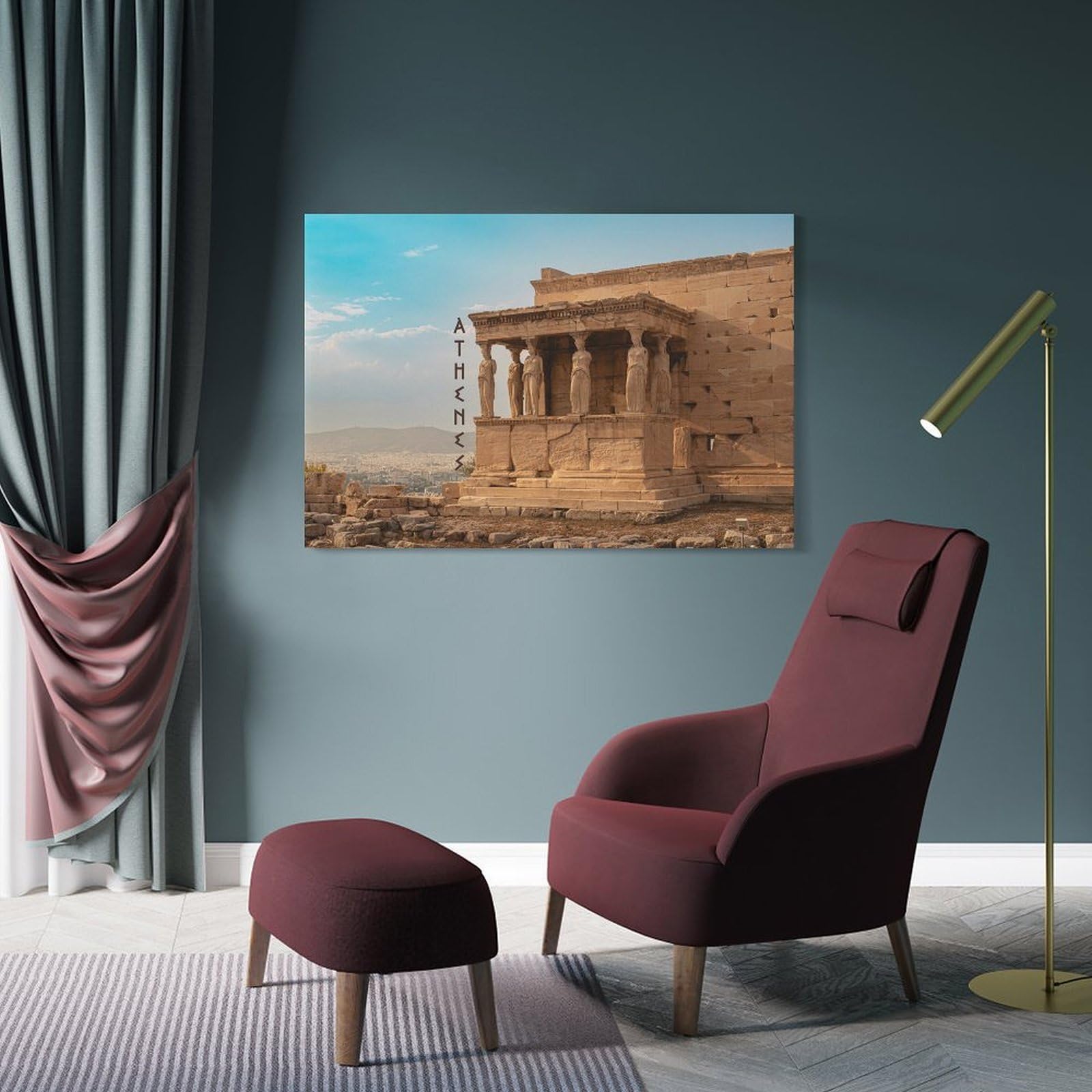 Junmoney Athenes Room Decor Wall Art, 16x24inch(40x60cm), for Entrance Walls, Hall Decor Or Foyers, A Neat Decor Update for Hallways