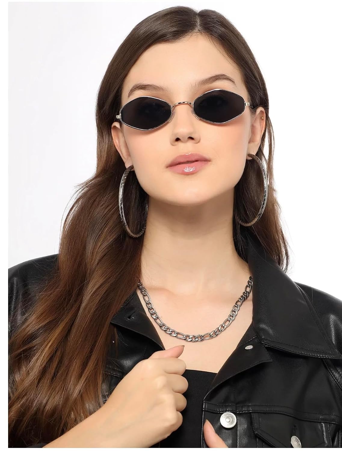 ARICKS Unisex-adult Vintage Diamond Shape Cateye Non-Polarized Sunglasses Small Metal Frames Designer Black Aesthetic Glasses (Small) ARICKS Unisex-adult Vintage Diamond Shape Cateye Non-Polarized Sunglasses Small Metal Frames Designer Black Aesthetic Glasses (Small)