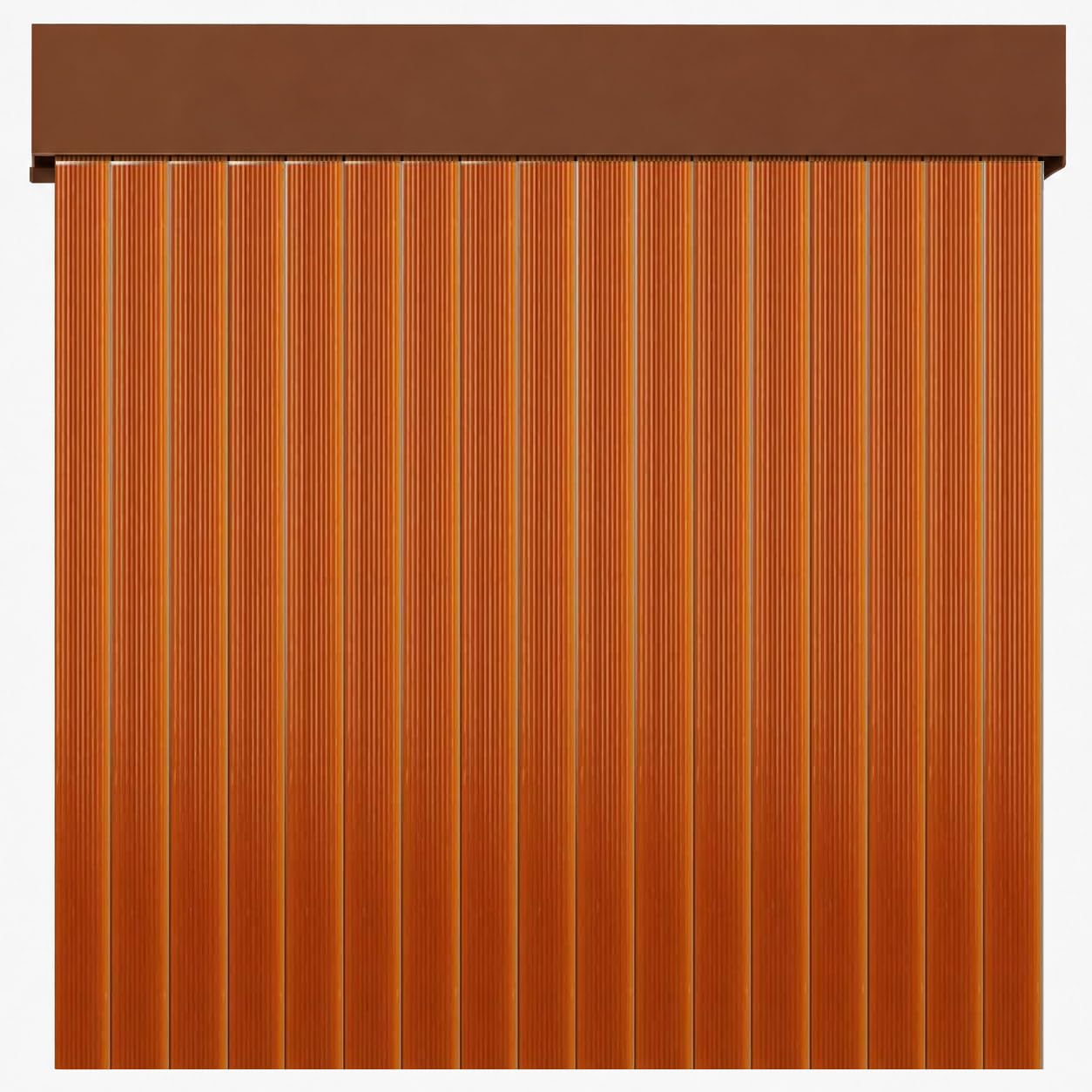 Cortinas Exterior Puerta | Personalizable | Material Plastico PVC y Barra Aluminio | Ideal para Terraza y Porche | Antimoscas | PERTONI TENDE (MARRÓN TRANSLÚCIDO, Alto 220cm x 90cm Ancho)