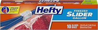 Hefty Slider Freezer Storage Bags, Gallon Size, 10 Count