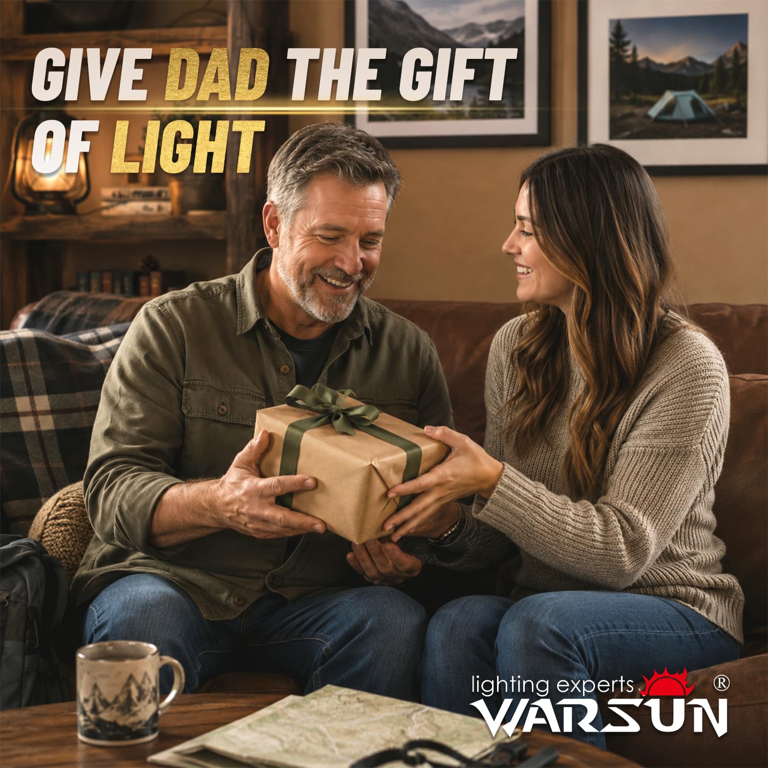 WARSUN Lampada da Lavoro LED Ricaricabile COB 1500LM Ultra Luminoso Luce di Lavoro con Base Magnetica e Gancio per Auto, Campeggio, BBQ, Home e di Emergenza Uso (2 Pezzo)