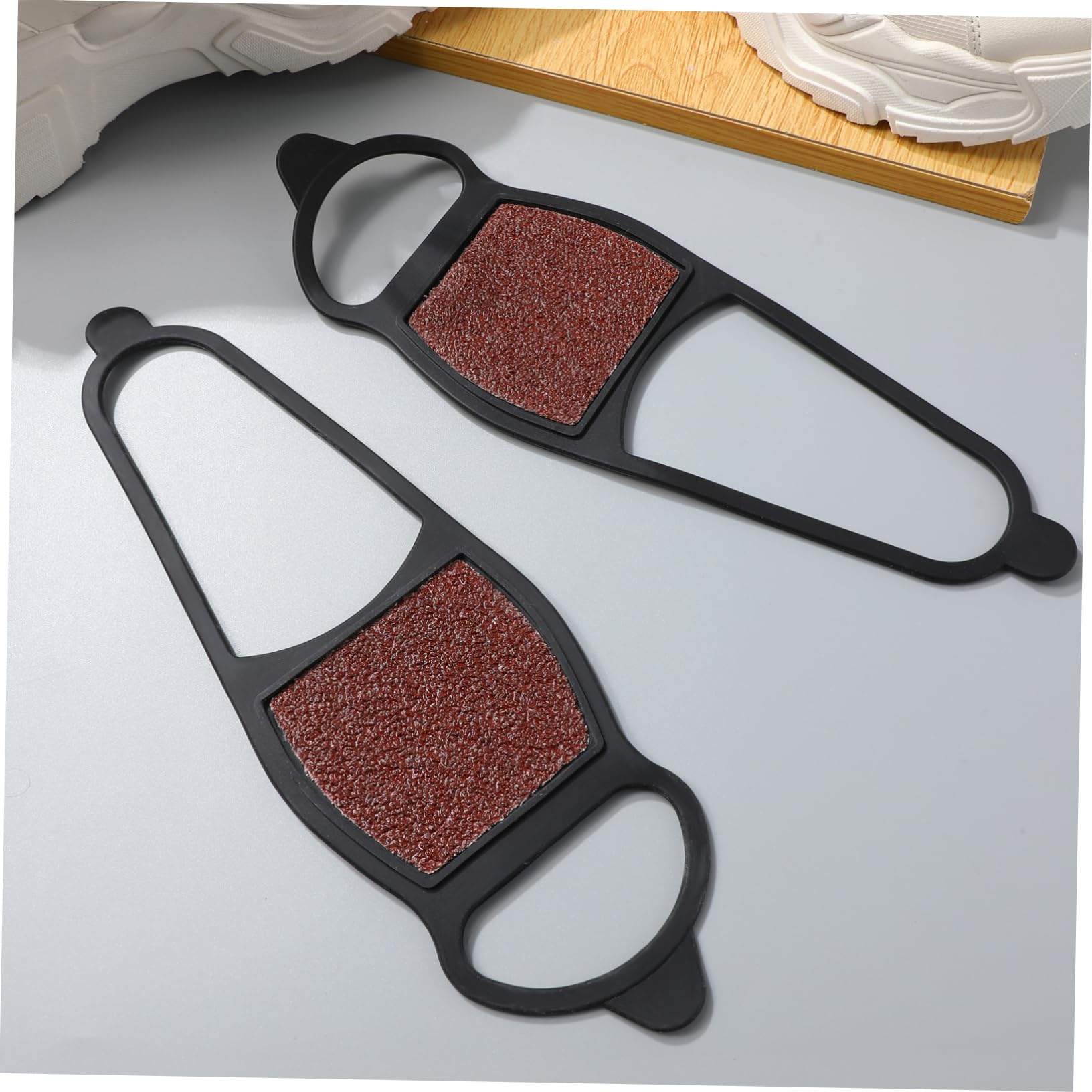 FRCOLOR 2pares Crampones Gruesa Funda Zapatos Doble Cara Exterior Pesca Caza Senderismo Jogging
