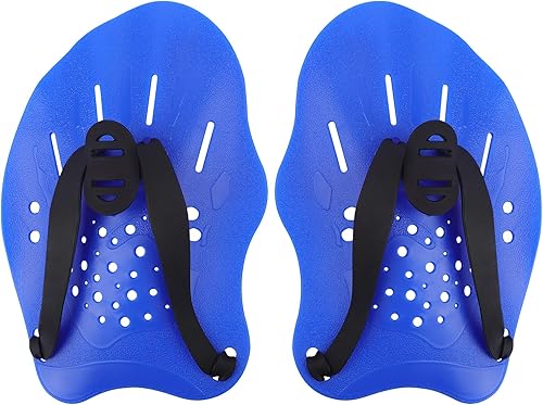 Miniatura 8 de Raquetas de natación para manos, paletas de mano de entrenamiento de natación con correas ajustables, paletas de natación para adultos y niños