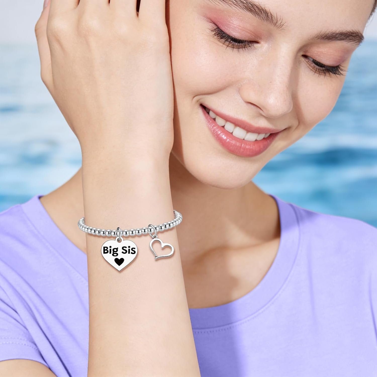 Sister Bracelets for Women Female Birthday Gifts for Sisters from Sister Cousin Stainless Steel Bracelet Friendship Bracelets Graduation Gift for Sisters Niece Birthday from Brother for Christmas - Image 4