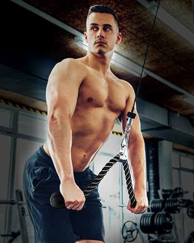 Miniatura 8 de Tricep Rope Cable Attachment 35 Rope Pull Down Attachment Cable Attachments for Gym Cable Handles Gym Equipment Gym Rope Pull Down Rope Attachment