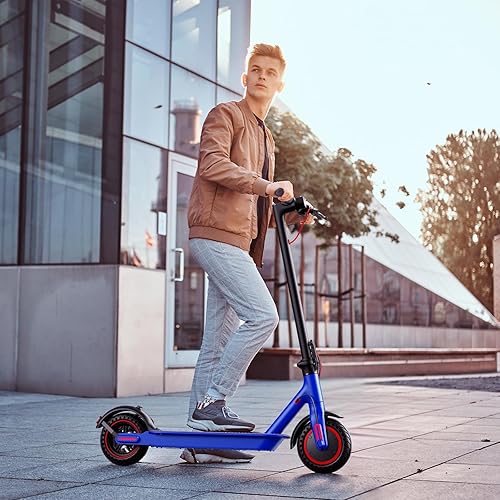 Miniatura 6 de Windhorse Patinete eléctrico plegable con motor sin escobillas de 350 W, alcance máximo de 15 millas y velocidad máxima de 15.5 MPH con neumático
