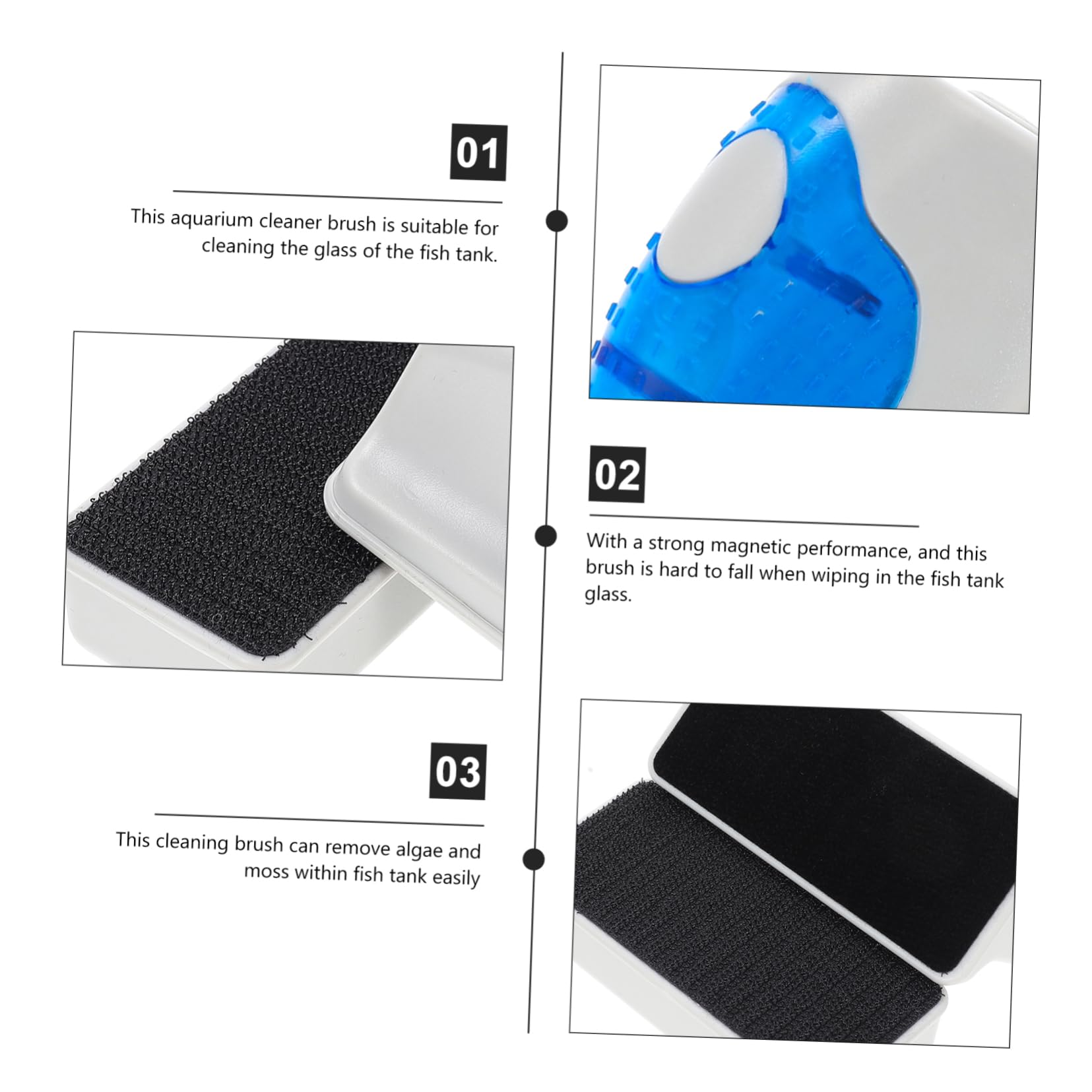 Mipcase 2stücke Magnetische Aquarium-reinigungsbürste Effektives Reinigungswerkzeug Für Fischglasbecken Schwimmend Mit Abnehmbarem Schaber Für Mühelose Von Algen Und Schmutz Im