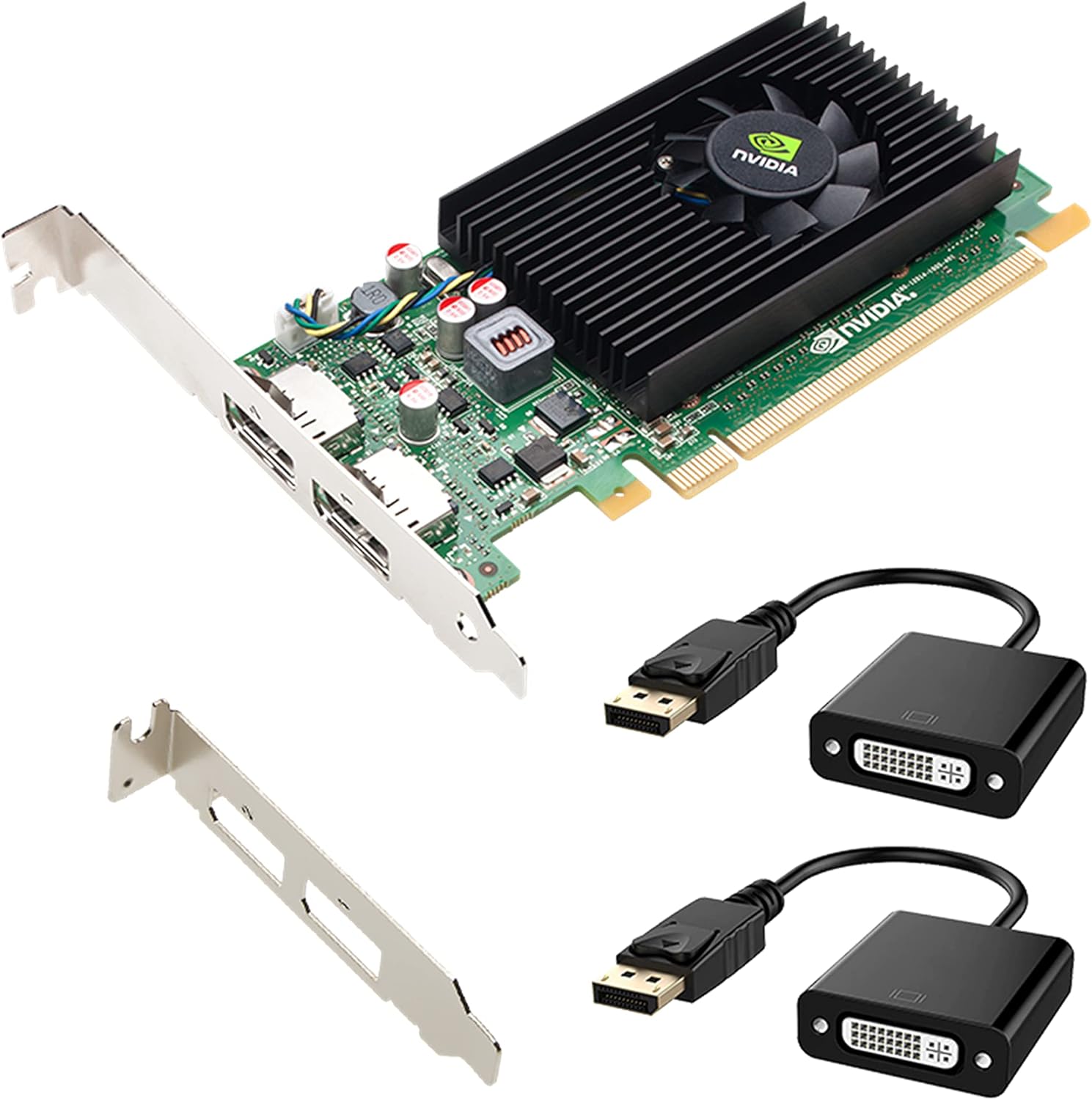 Quadro NVS 310 Compatible with Dual displayports, Both Half and Full Size Brackets for Both SFF or Regular Full Size Computer(1 Year Warranty)