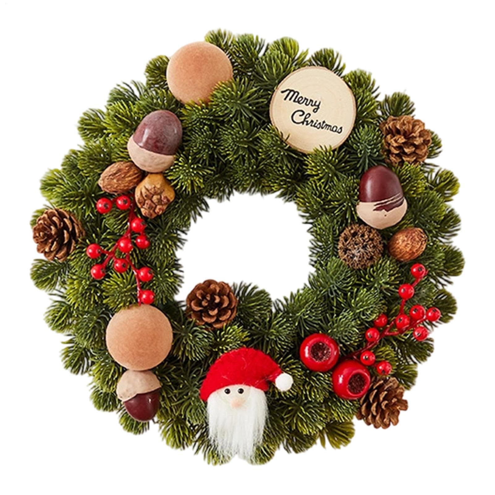 Couronne de Noël pour porte et fenêtres pour créer une ambiance chaleureuse au salon