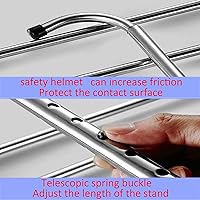 Vista 2 de Percha de ropa de acero inoxidable, estante de secado de ropa para ropa montado en la pared, multifuncional, 40/50/60/70/31.5 in, ahorro de espacio