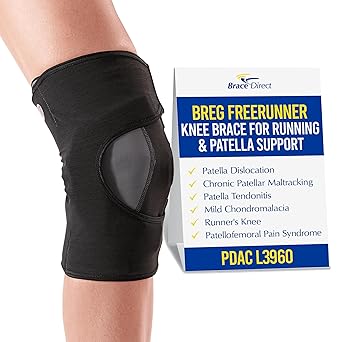 Brace Direct Breg FreeRunner Knee Brace - Patella Stabilizer for Running, Hiking & Sports L1820 XL - Left Knee, 23-25"