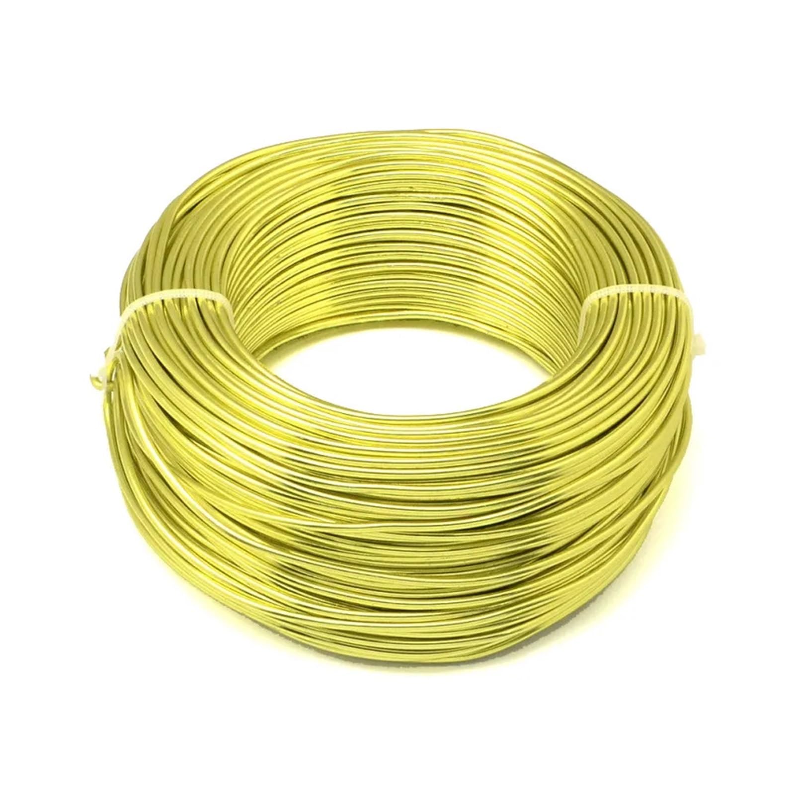 Aluminium-Basteldraht, 500 g, 0,8 / 1 / 1,5 / 2 / 3 / 3,5 / 4 / 5 / 6 mm, Aluminiumdraht, Schmuckzubehör für Schmuckherstellung, für selbstgemachte Schmuckherstellung (grüngelb, 1,5 mm, ca. 100 m)