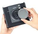 ZIKKON Protective Case for Fuji Instant Wide EVO Instant Digital Hybrid Camera PU Leather Bag with Adjustable Strap, Silver Lens Cap & Screen Protector (Black) gallery image