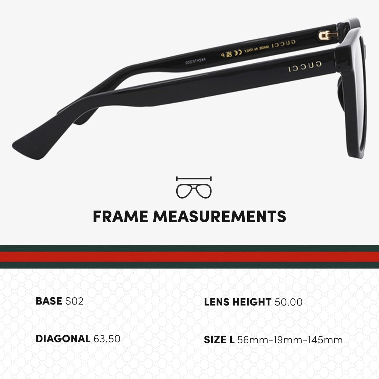 Gucci GG1346SK Lettering Logo Men Rectangular shape Sunglasses with Luxury Eyewear Kit - Image 5