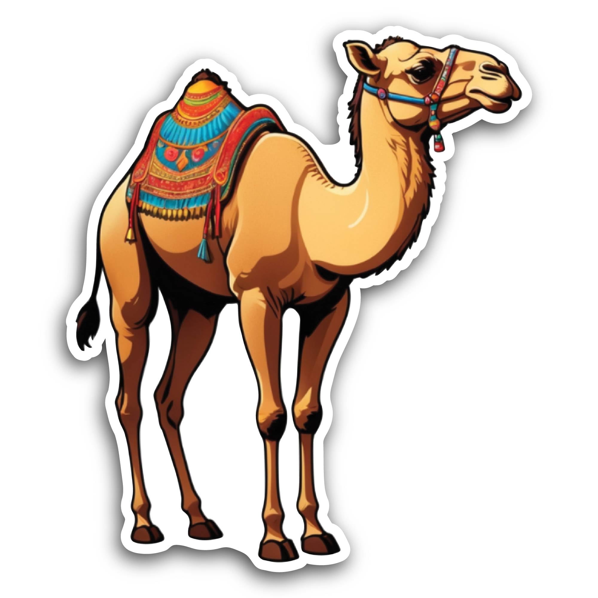 2 (Pieces) 3" and 5" Camel Sticker, Waterproof Vinyl Decals for Many Purpose Like Cars, Trucks, Laptops, Phones, Windows and More