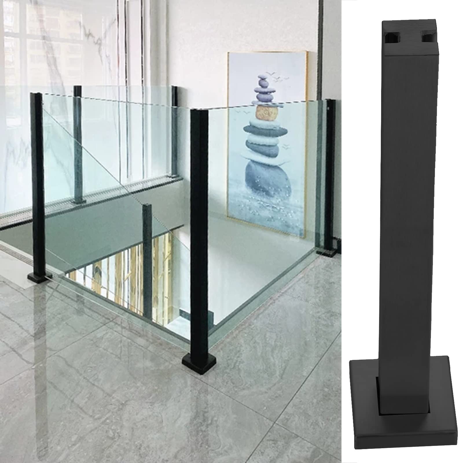 Poteau de clôture pour escalier extérieur et rambarde de balcon moderne en métal